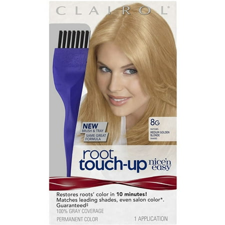 Clairol Nice 'n Easy Root Touch-Up Hair Color, Medium Golden Blonde 8G