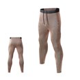 thumbnail image 3 of IWRICH Men's Striped Tights Compression Pants Workout Running Gym Legging Pants Yellow M, 3 of 8