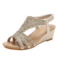 thumbnail image 4 of Zapatos de talla grande para mujer, zapatos de verano con diamantes de imitación, ligeros y sencillos, sandalias de cuña para mujer, 4 of 4
