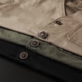 thumbnail image 5 of LODIENY Men's Plus Size (XS-5XL) Cotton Linen Utility Vest Button Up V Neck Casual Outdoor Waistcoat with Multi Pockets Khaki M, 5 of 8