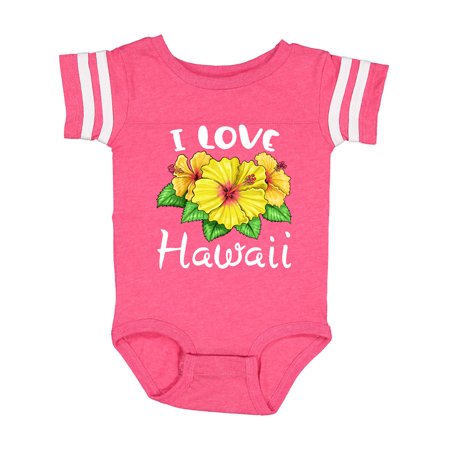 

Inktastic I Love Hawaii Hibiscus Flowers Gift Baby Boy or Baby Girl Bodysuit