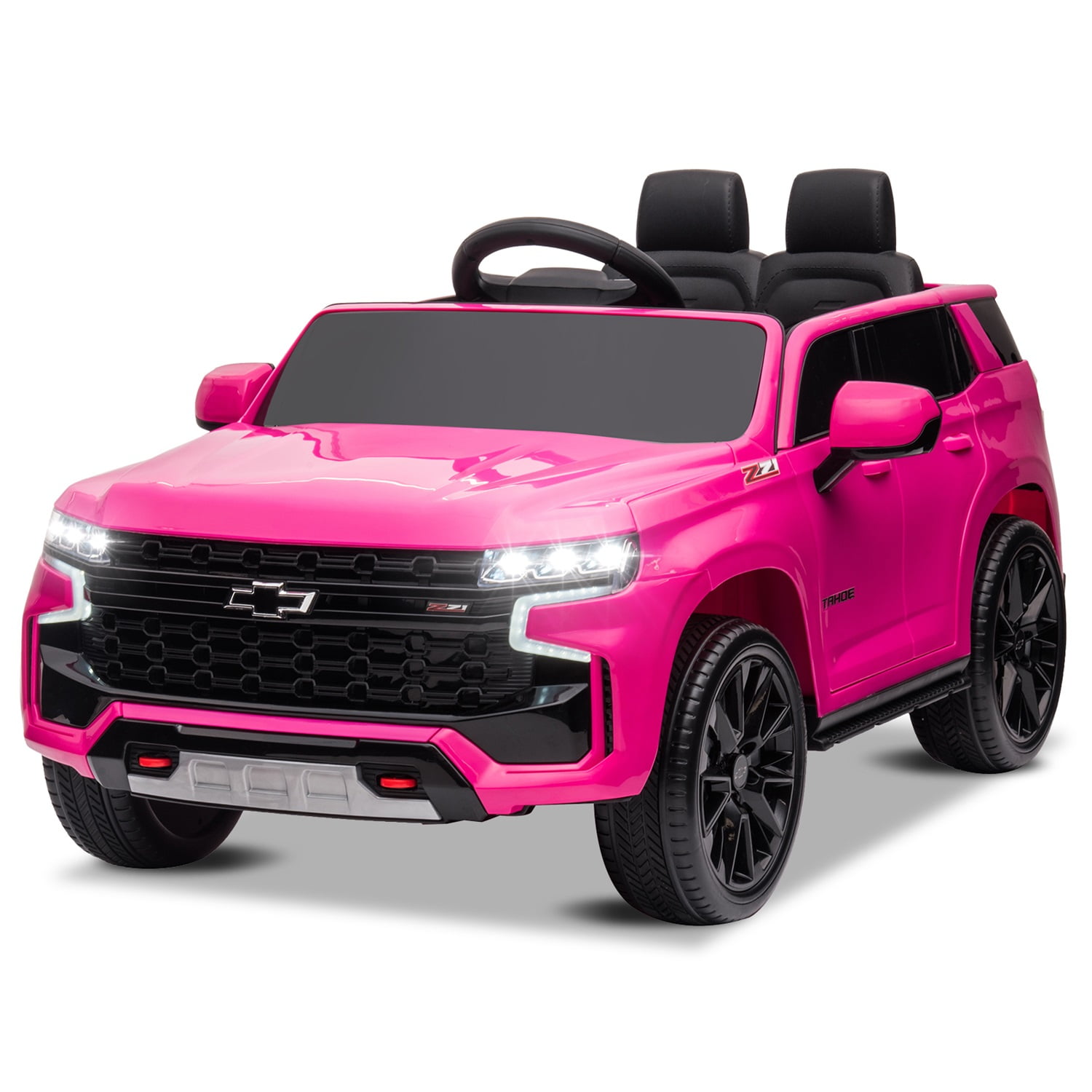 CIPACHO Licensed Chevrolet 12V Ride On, Electric Kids Car Toys with 2.4G Remote Control Dual Drive SUV, Pink