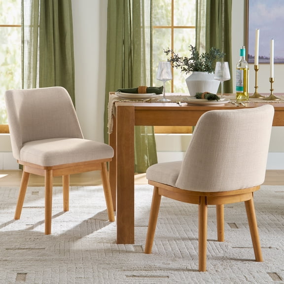 Better Homes and Gardens Springwood Dining Chair, Light Honey, Set of 2