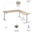thumbnail image 3 of Scranton & Co Engineered Wood 72W L-Shaped Standing Desk in Natural Elm, 3 of 7