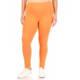 thumbnail image 3 of MOA COLLECTION Women's Plus Size Solid High Waist Full Length Leggings, 3 of 8