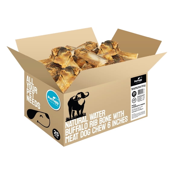 PetYupp Beef Rib Bones for Dogs, 25 Count