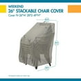 Duck Covers Weekend 26 in. Moon Rock Stackable Outdoor Chair Cover with