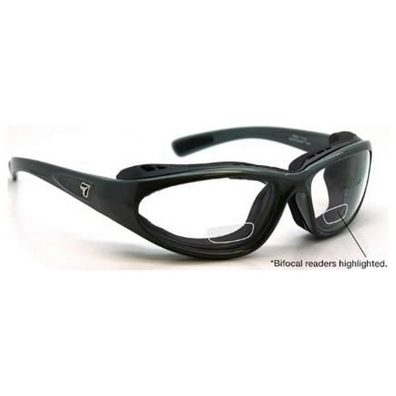 7 Eye Rider Reader Power 1.50, Black Frame Unisex Reading Glasses, S-L