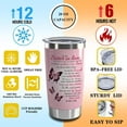 thumbnail image 3 of Sister-in-Law Gift - Butterfly 20oz Stainless Steel Tumbler With Lid and Straw for Birthday, Engagement, Wedding (Pink Butterfly), 3 of 7