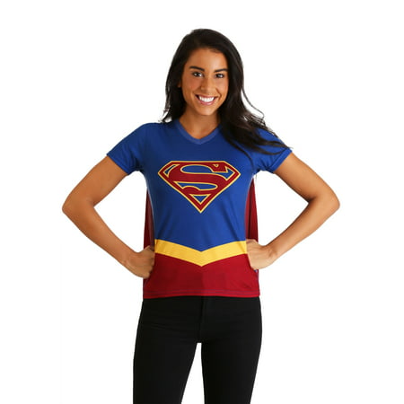Supergirl Cape Costume Womens T-Shirt