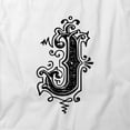 thumbnail image 2 of Letter J T-Shirt | Decorative Alphabet White Tee Gift, 2 of 5