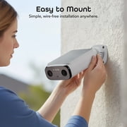 Geeni Falcon 2K+ 5MP Solar Outdoor Security Camera Dual-Band 2.4GHz & 5GHz White