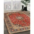 thumbnail image 3 of Ahgly Company Machine Washable Indoor Square Traditional Tomato Red Area Rugs, 5' Square, 3 of 7
