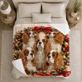 thumbnail image 5 of Cavalier Charles Spaniels Christmas Scene, Festive Pet Portrait Pattern, Warm Flannel Blanket for Living Room and Bedroom, Dog Lovers person's Day Gift, Pet Lover Home Decor, 5 of 9