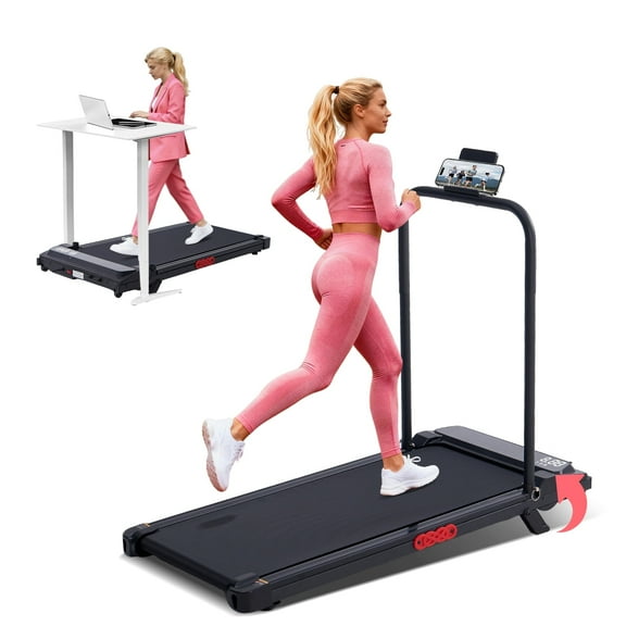 HevGlrm 350 lbs Walking Pad with Incline for Home,3.0HP Quiet Motor Under Desk Treadmill with Handle,0.6-7.6MPH Compact Running Machine for Apartment