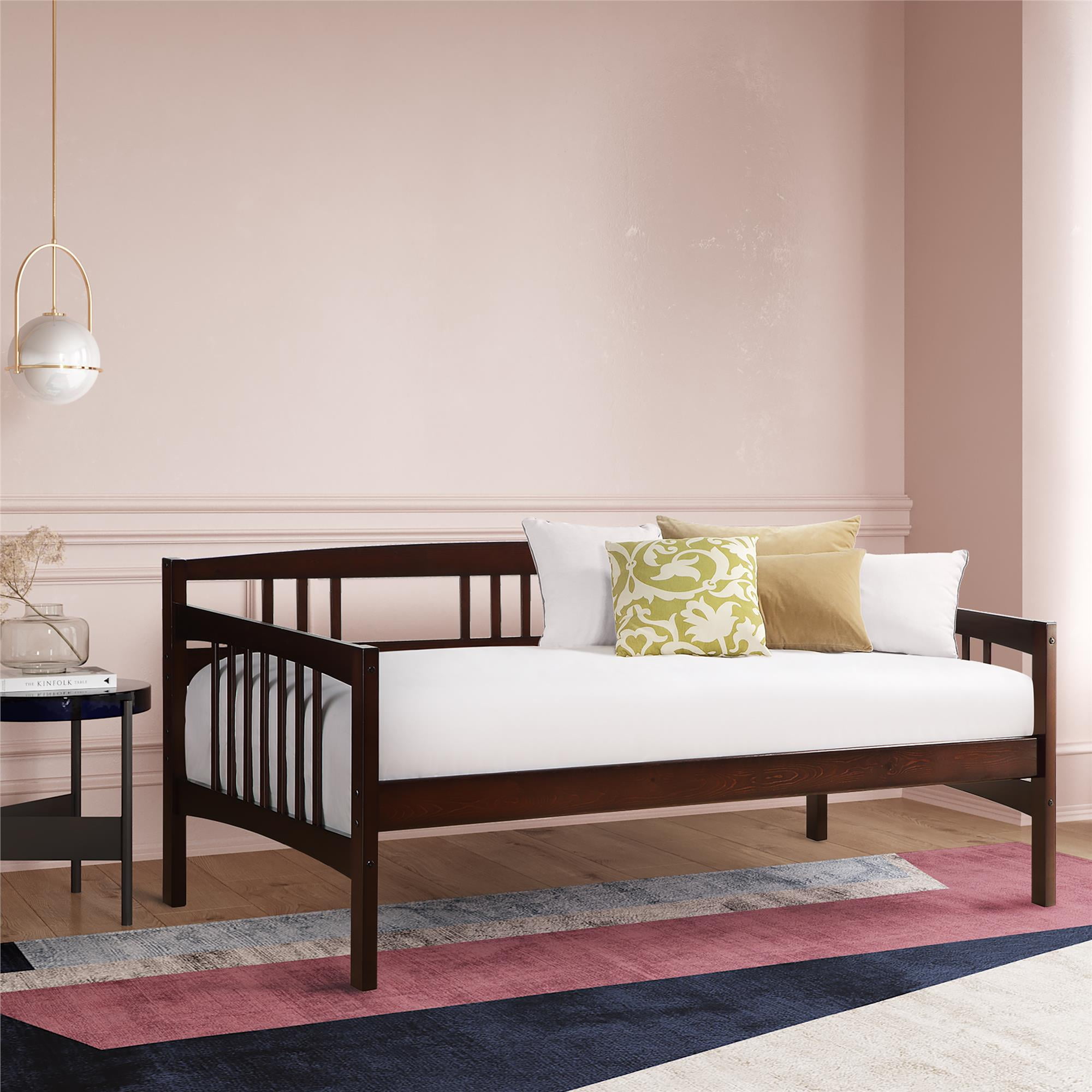 Giantex Wooden Daybed Frame Twin Size, Full Wooden Slats Support, Dual