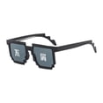 thumbnail image 2 of Wutalume Thug Life Pixelated Gamer Sunglasses, Funny Retro Video Game Style Glasses, Cool Party Disco Eyewear, Novelty Sunglasses for Men and Women, Costume and Fun Accessory,E, 2 of 4