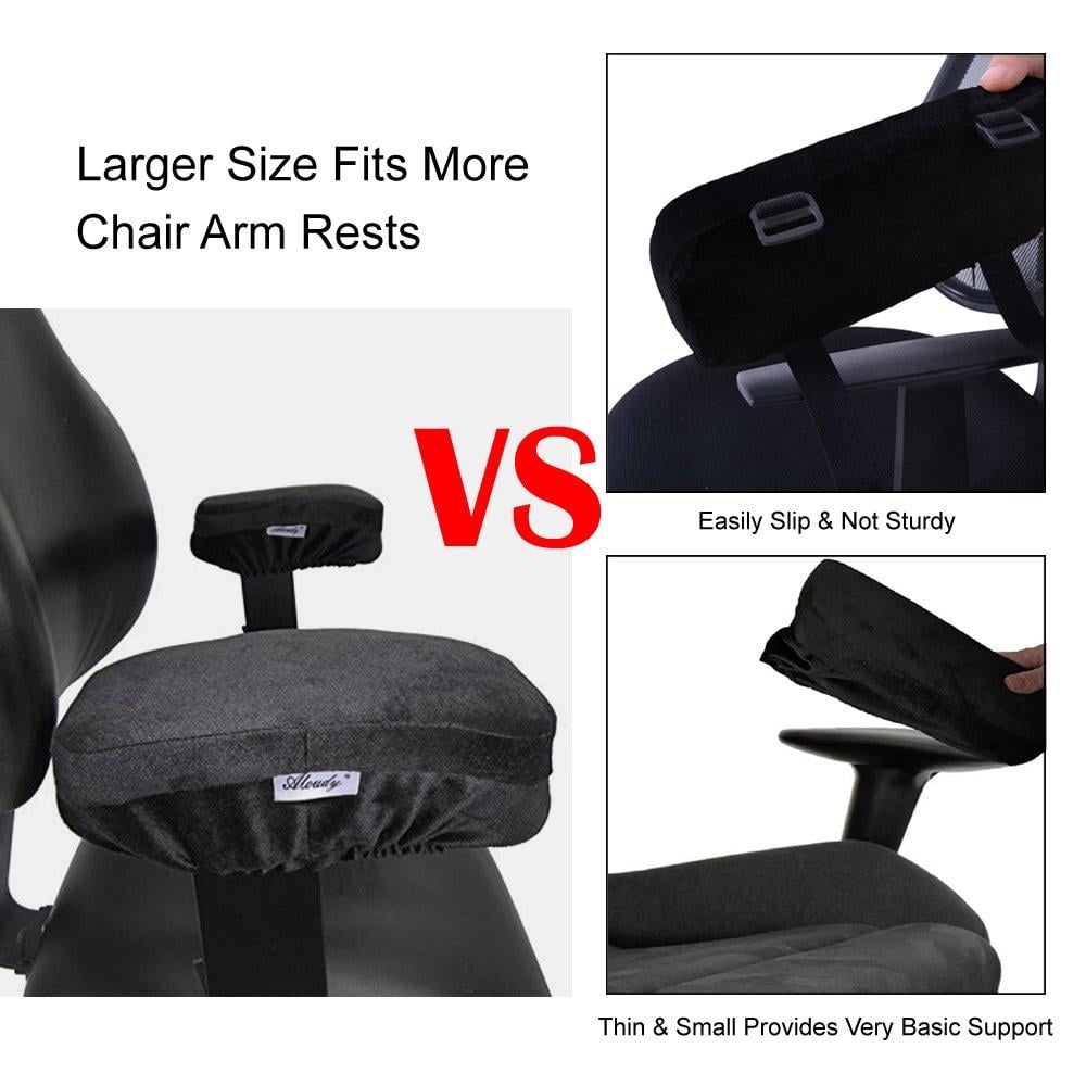 Set 2 Ergonomic Memory Foam Office Chair Armrest Pads Comfy For Gaming Chair Arm 