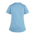 thumbnail image 3 of Vitastitch Scrub Jackets for Woman,V-Neck Short Sleeve Nursing Uniforms Work Casual Tops with Drawstring & Pockets - Soft Medical Scrub Shirt for Hospital, Clinics Blue 4Xl, 3 of 3
