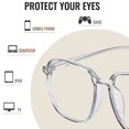 thumbnail image 4 of Blue Light Blocking Glasses Computer Screen Fashion Frame Eyeglasses For Women And Men, 4 of 5