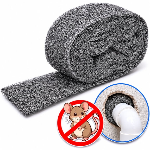 NOGIS Steel Wool for Mice Control - 1 Pack of 3"×13Ft Steel Wool, Gap Filter for House & Garage - Keep Away from Holes, Siding, Pipeline, Vents in Garden, House