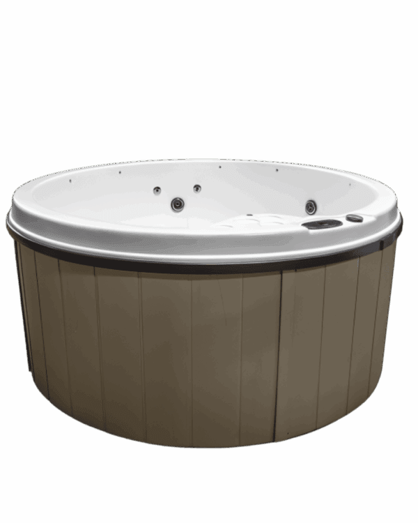 Cyanna Valley 102 PNP Walnut/White Hot Tub - 5 Person Open, 20 Jet Plug & Play (240V Convertible)