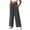 Gray, variant on Women's Summer Loose Linen Casual Trousers, Breathable Soft Relaxed Wide Leg Pants for Seaside Vacation Daily Wear Brown L