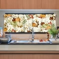 thumbnail image 2 of Fall Kitchen Curtains Valances and Tiers 3 Piece Set, Thanksgiving Pumpkin Maple Leaf Flower Rod Pocket Short Kitchen Tier Curtain Over Sink Window,Farmhouse Cafe Curtains for Autumn Decor 36 Inch, 2 of 6