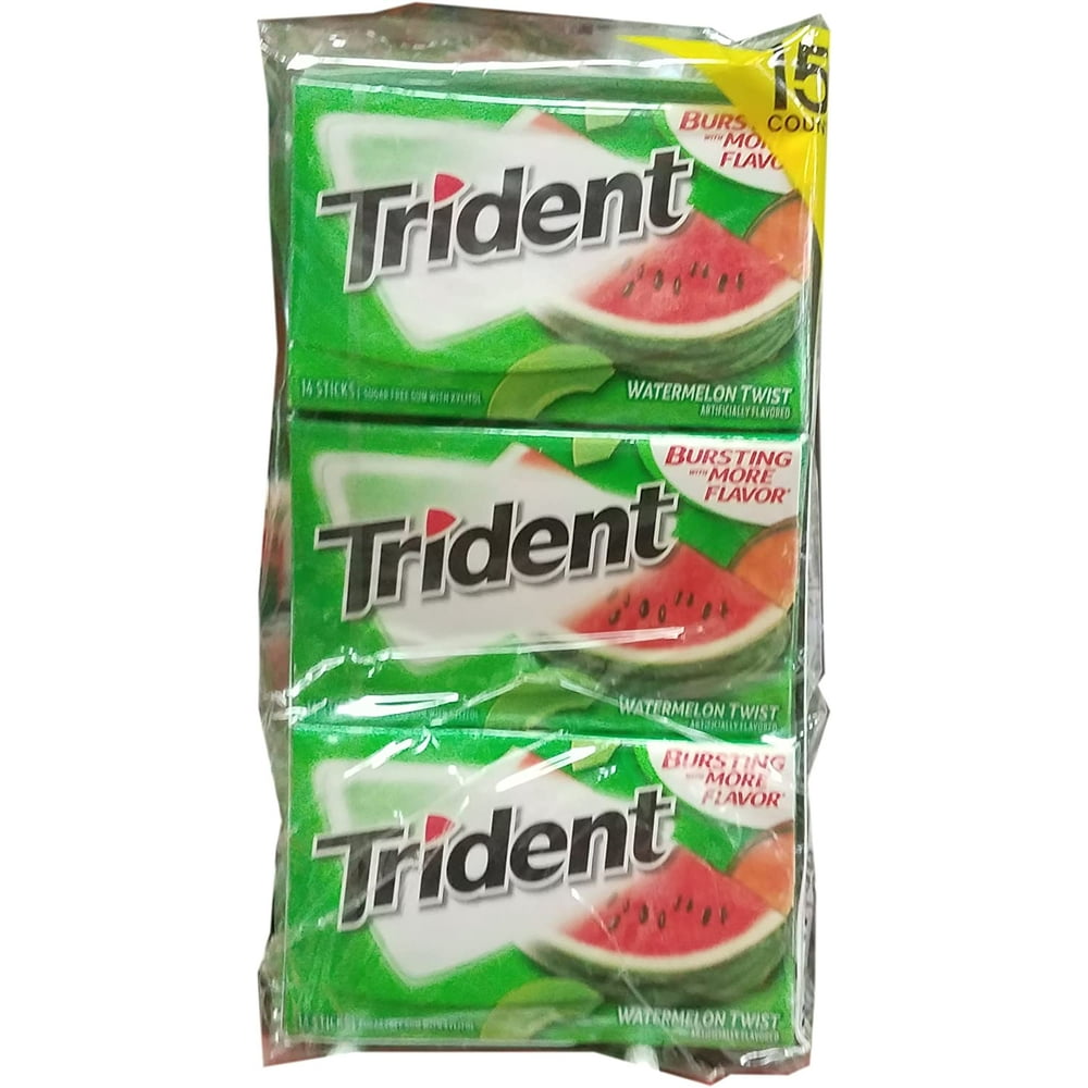 Trident Watermelon TW Bubble Gum, 1 Pound