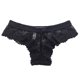thumbnail image 3 of Gibobby Braguitas Slim Fit Calzoncillos de tanga de encaje vacío de encaje de color sólido sexy para mujer(Negro， L), 3 of 4