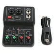 thumbnail image 2 of 2 Canales Mezclador de audio, Placa de Sonido de la Fuente de Alimentación USB Portátil Compacta para Karaoke de Internet, 2 of 7
