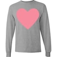 thumbnail image 3 of Inktastic Pink Valentine's Day Heart Long Sleeve T-Shirt, 3 of 5