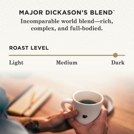 PEET’S COFFEE MAJOR DICKASON’S BLEND PREMIUM DARK ROAST K-CUP COFFEE PODS, 22 COUNT