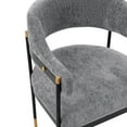 thumbnail image 3 of Manhattan Comfort Fauteuil de Salle à Manger Moderne en Bouclé Lia, Gris, 3 of 3