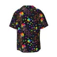 thumbnail image 7 of Picia Rainbow Jellyfishes Men's Linen Shirts Short Sleeve Cuban Beach Shirts Casual Shirts Button Down Shirt for Men Beach Summer Wedding Shirt-Large, 7 of 7