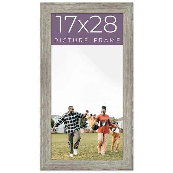 17x28 Frame Grey Real Wood Picture Frame Width 1.5 Inches | Interior Frame Depth 0.5 Inches | Barn