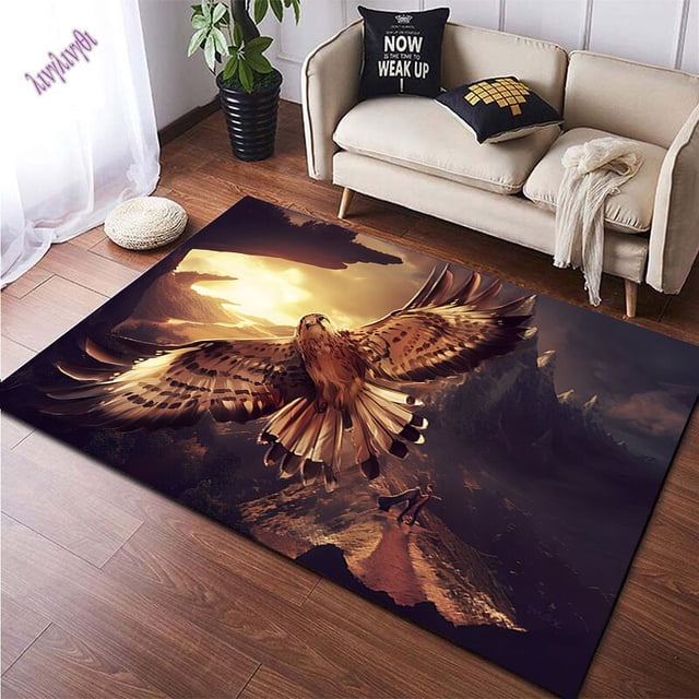 Alfombra de águila antideslizante para decoración del hogar para sala de estar, sofá, mesa, silla, almohadilla, alfombras para sala de estar, regalos60x90cm (23x35 pulgadas)60x90cm (23x35 pulgadas) zhangmengya unisex