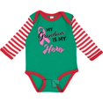 thumbnail image 3 of Inktastic My Grandma is My Hero Breast Cancer Awareness Boys or Girls Long Sleeve Baby Bodysuit, 3 of 5