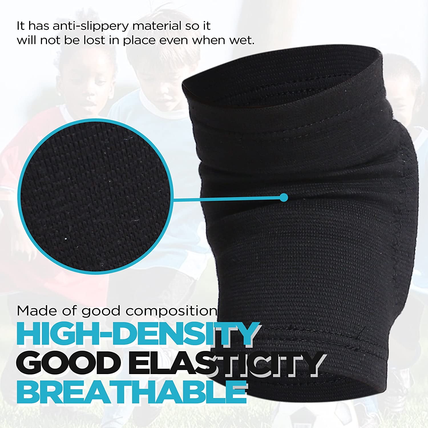 Volleyball Knee Pads for Junior Youth, 1 Pair Unisex (13-18 Years)