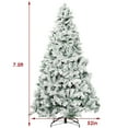 thumbnail image 6 of HOMEYA 7.5ft Pre-Lit Artificial Snow Flocked Christmas Pine Tree with 500 Warm White Lights, Metal Hinged and Storage Bag, 6 of 11
