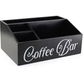 thumbnail image 2 of Saverstate Coffee Station Organizer Wood Coffee Bar Organizer for Countertop and desk coffee bar accessories holder Coffee Cups and Pod Holder Farmhouse style Coffee Bar Accessories BasketBlack, 2 of 4