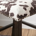 thumbnail image 6 of Linon Armond 30" Indoor Bar Stool, Brown Cow Print Fabric, 6 of 16