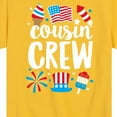 thumbnail image 3 of Instant Message - Cousin Crew July 4Th - Toddler & Youth Short Sleeve Graphic T-Shirt, 3 of 6