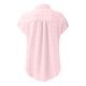 thumbnail image 5 of Camisa de mujer con cuello en V, manga corta y botones - Estampado de lunares/colores lisos, poliéster, para trabajo/casual, lavable a máquina, estilo versátil, 5 of 8