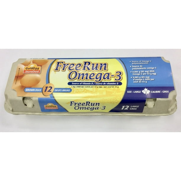 GoldEgg Free Run Omega3 Large Eggs Walmart.ca