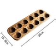 thumbnail image 2 of Wooden - 12 hole egg holder for countertop/tabletop/fridge or more, 2 of 4