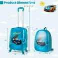 thumbnail image 3 of Costway 16" Carry-on Suitcase & 13" Backpack with 4 Spinner Wheels & Telescopic Handle With race car pattern, 3 of 10
