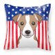 thumbnail image 1 of Caroline's Treasures BB2190PW1818 Almohada de tela con bandera estadounidense y Jack Russell Terrier, 18 x 18, multicolor Caroline's Treasures BB2190PW1818, 1 of 1