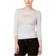 thumbnail image 1 of Guess Blairre Cutout Camiseta básica para mujer, gris, XS Guess Camiseta básica, 1 of 2
