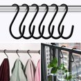thumbnail image 5 of S-Hooks 12-Pack 15 cm Max Load 30 kg Black Stainless Steel Hooks for Kitchen Bathroom Bedroom Office, 5 of 5